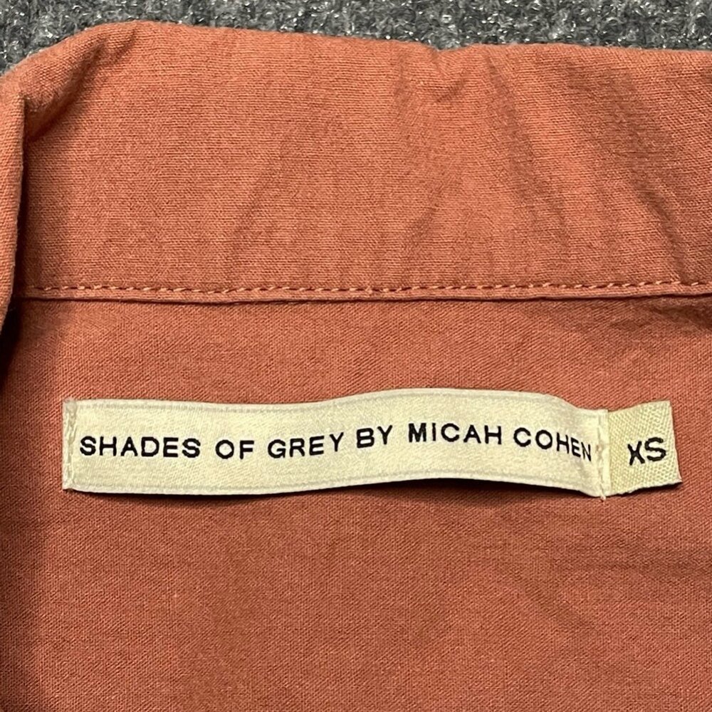 Shades Of Grey By Micah Cohen Womens Shirt Dress Pink Belted Midi Utility XS - Picture 8 of 9